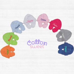 Gorritos recién nacido bebe nombre personalizado Gorritos recién nacido bebe nombre personalizado