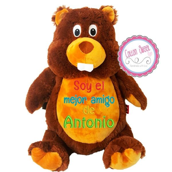 peluche-personalizado-cubbie-castor Peluche personalizado mensaje bordado Castor