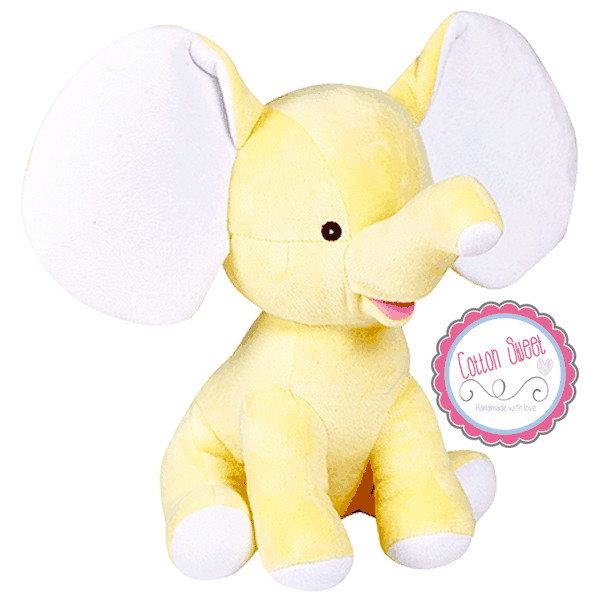 Peluche personalizado Elefantito Dumbo Amarillo Peluche personalizado Elefantito Dumbo Amarillo