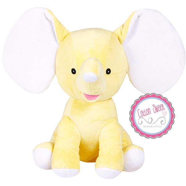 Peluche personalizado Elefantito Dumbo Amarillo Peluche personalizado Elefantito Dumbo Amarillo