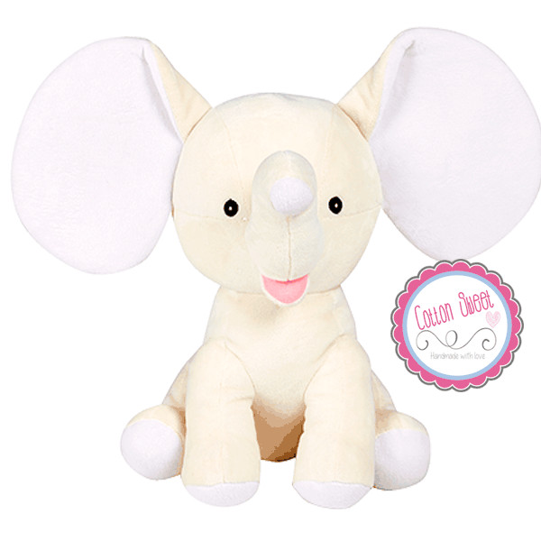 Peluche personalizado Elefantito Dumbo Crema