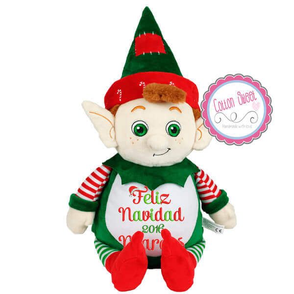 Peluche personalizado Navidad Elfo Peluche personalizado Navidad Elfo