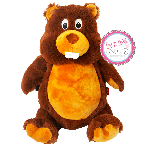 Peluche personalizado mensaje bordado Castor Peluche personalizado mensaje bordado Castor