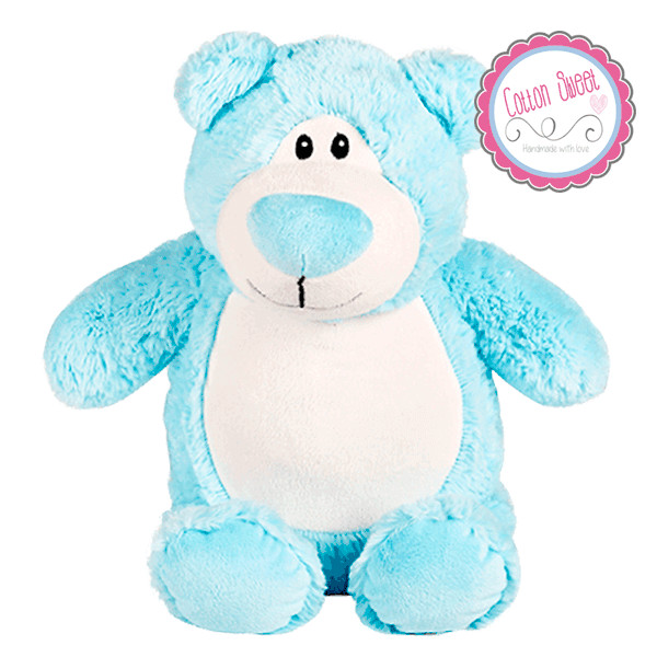 Peluche personalizado mensaje bordado Osito Azul