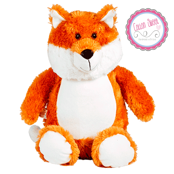 Peluche personalizado mensaje bordado Zorro