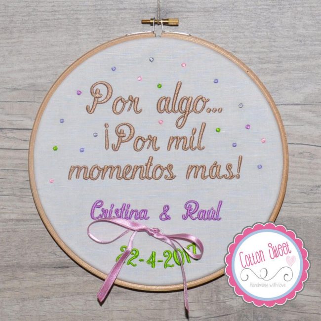 Bastidor Alianzas Bordado Personalizado Mil Momentos Bastidor Alianzas Bordado Personalizado Mil Momentos
