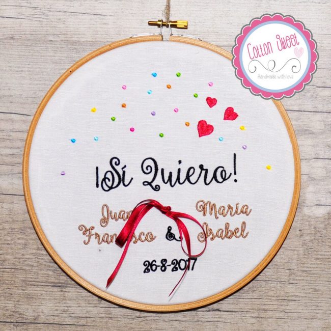 Bastidor Alianzas Bordado Personalizado Si Quiero 0 Bastidor Alianzas Bordado Personalizado Si Quiero