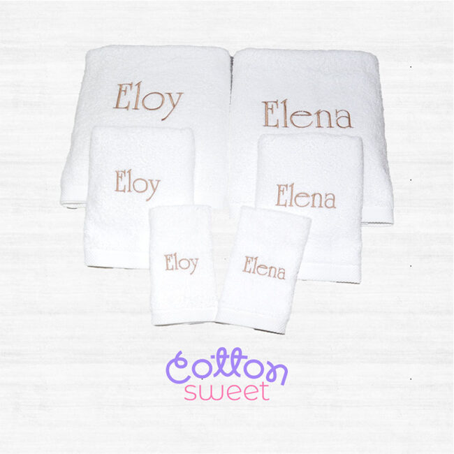 Juego de toallas personalizadas para bodas de oro