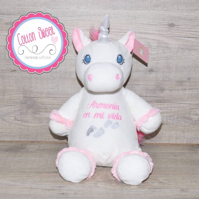 Peluche Personalizado Cubbie Unicornio Blanco Peluche Personalizado Cubbie Unicornio Blanco