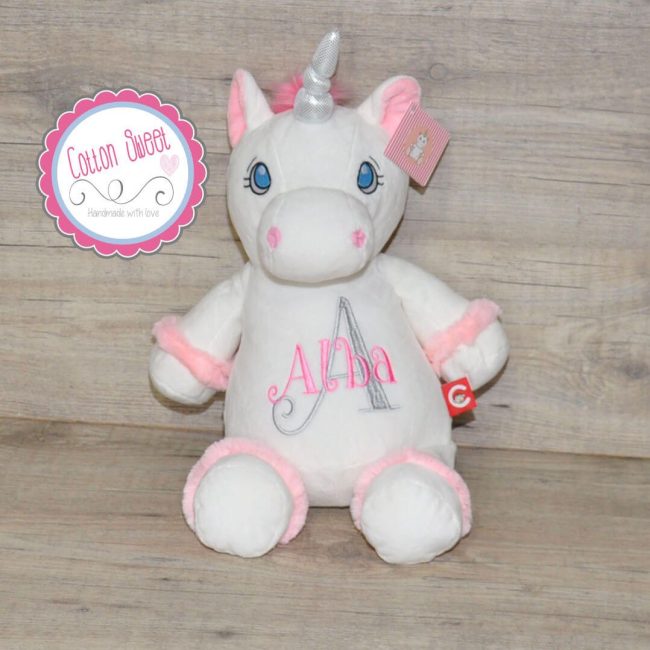 Peluche Personalizado Cubbie Unicornio Nombre Niña