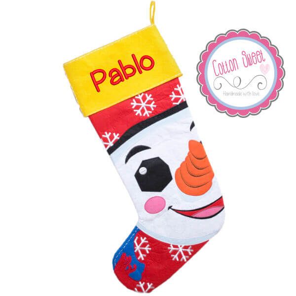 calcetin-navidad-personalizado-nombre-muneco-nieve