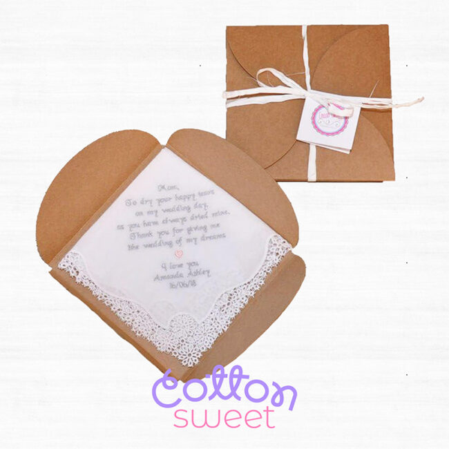 Pañuelos bordados para bodas caja