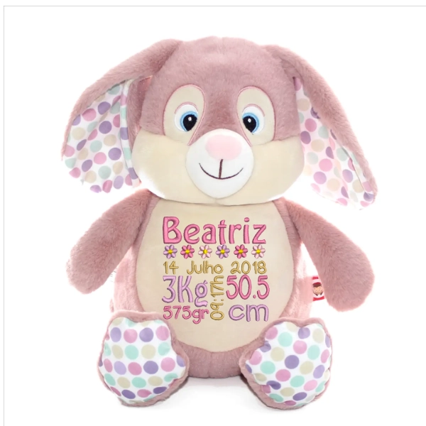 Conejito peluche personalizado Rosa2 Conejito peluche personalizado Rosa2